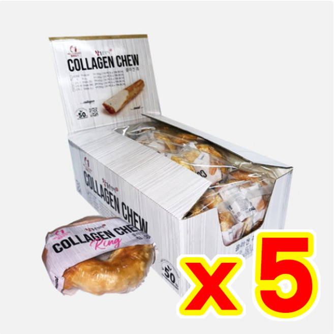 헬로도기 콜라겐츄 링L 1p 5개묶음 강아지 간식, 5개, 50g