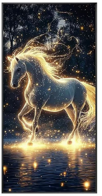 재물 운 DIY 보석십자수 성공의말 돈들어오는 비즈큐빅 공예 45x80cm (캔버스아님 액자미포함), 1개, 블랙계열