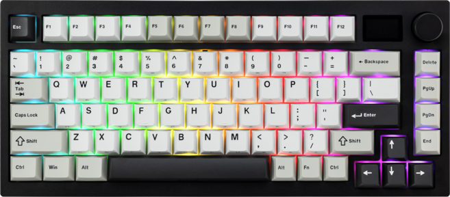 Mistel 75% 三模 機械式鍵盤 RGB (注音側刻), 太空灰, MD750 Delight, 茶軸