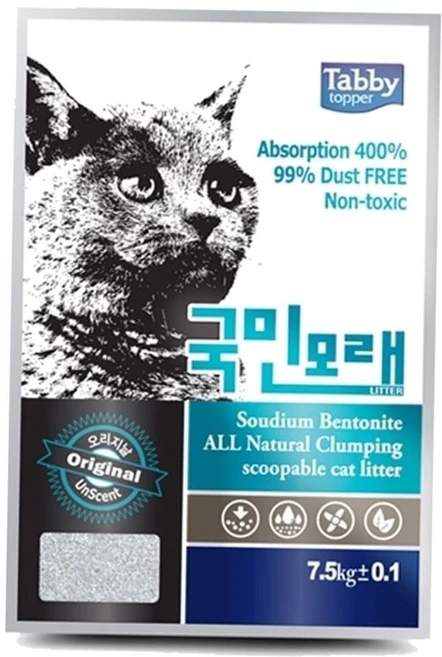 고양이 국민 모래 오리지날 무향 7.5kg 냥이 화장실 azi*8923hX, 7.5g, 1개 - 쿠팡