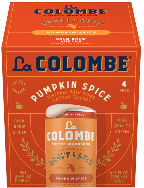 라 콜롬브 커피 드래프트 라떼 펌킨 스파이스 4개 248.6ml, 1개