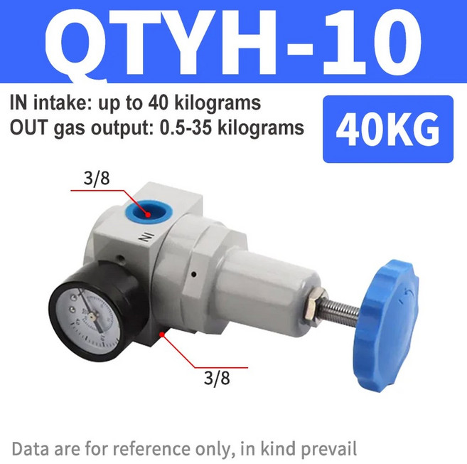 QTYH QSLH QFRH 공기 압축기 펌프 공압 고압 감압 밸브 압력 조절 08 10 15 20 25 40 50, [02] QTYH-10, 02 QTYH-10