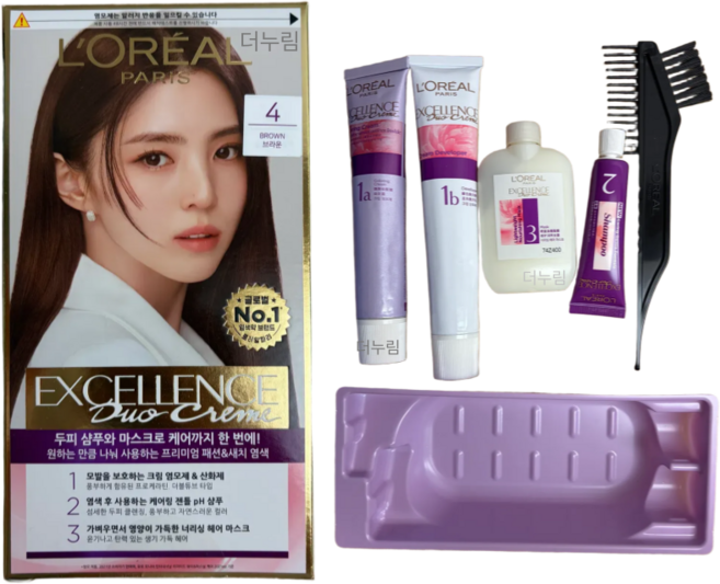 로레얄 엑셀랑스 듀오 크림 새치염색 헤어샵추천템, 5.14_쿨애쉬브라운, 4개