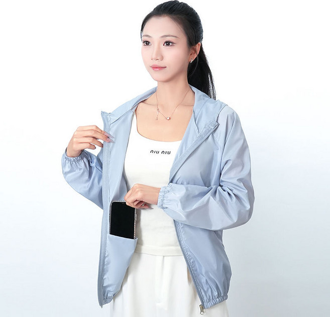 女士防晒衣 薄款旅行外套 紫外線 防曬衫 涼感外套 冰絲外套