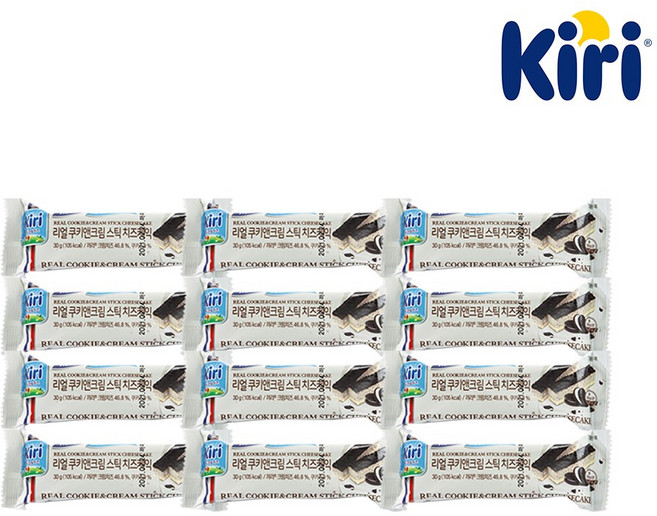 끼리 리얼 스틱치즈케익 30g 쿠키앤크림 12개