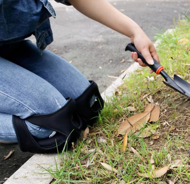 일상채움 야외 작업용 현장 쿠션 스펀지 무릎 보호대, 블랙, 1개