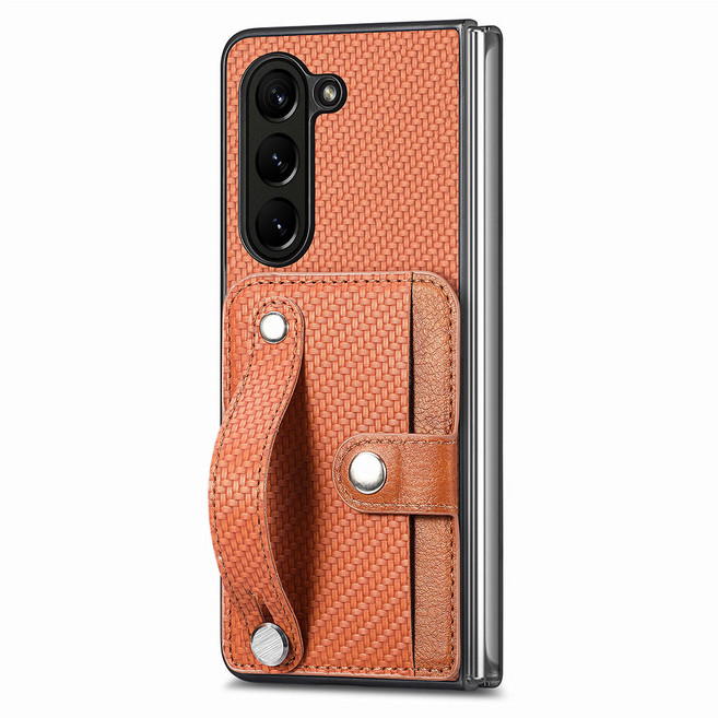 케바케 갤럭시 Z폴드 카드 포켓 핑거링 스트랩 가죽 케이스