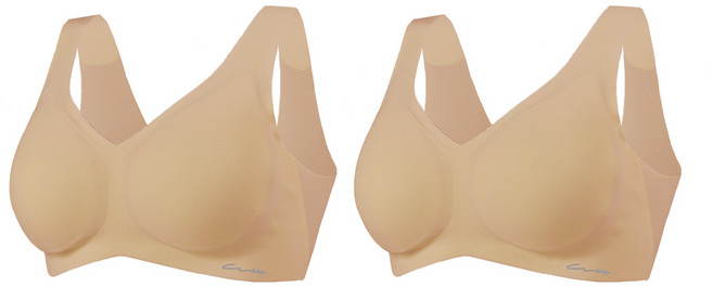 앤 왁스 꿈의브라 드라이핏 무봉제 심리스 노와이어 처짐방지 퓨징 브라 런닝형 2종 &WOX