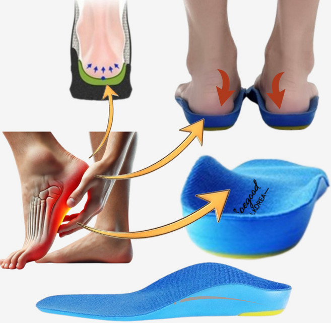 슈굿 키높이 운동화 오다리 평발 교정 족저근막 깔창 기능성 쿠션 아치 깔창