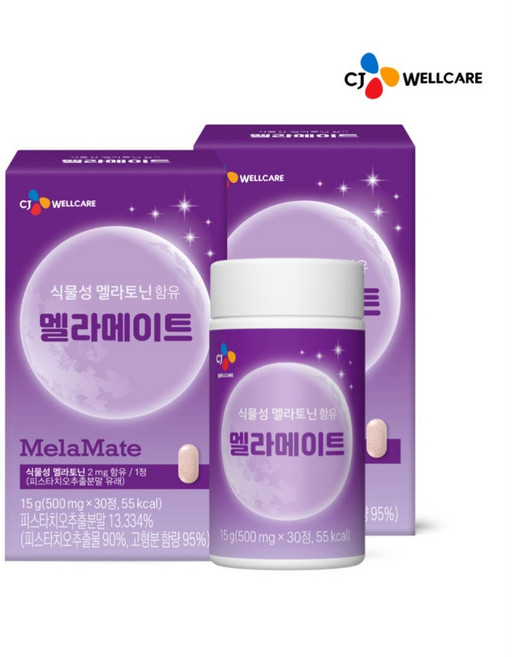 CJ 멜라메이트 식물성 멜라토닌2mg 함유, 1개, 30정