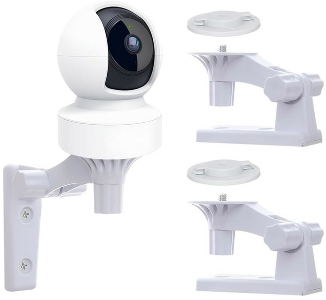 TP-LINK TAPO C210 / C200 및 설치 KASA 호환되는 벽 실내 EC70 EC71 가능한 KC410S와 쉬운 각도 회전 조절 마운트 팬 180도 브래킷, 벽 마운트 2팩