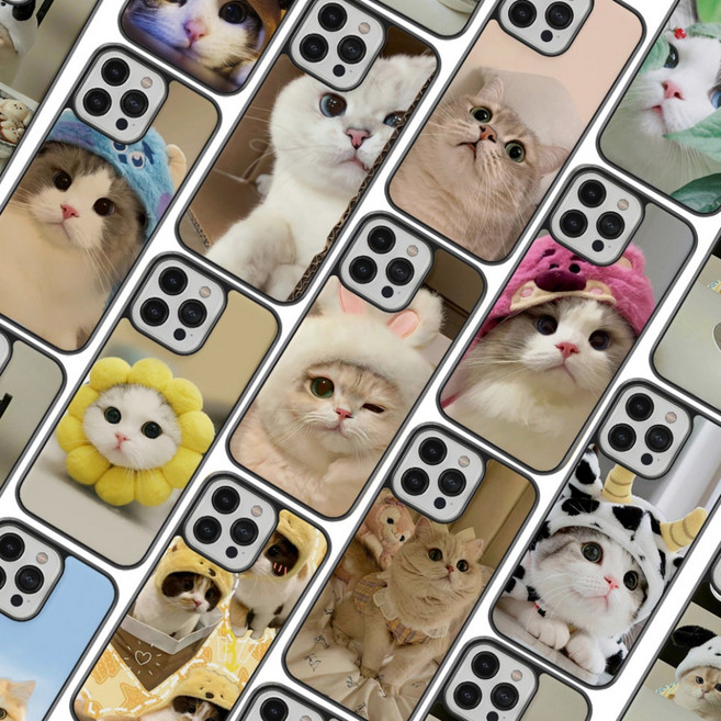 귀여운 고양이 케이스 LG G6 G7 G8 V30 V40 V50 V50S 벨벳 Q6 Q7 Q8 Q9 Q52 Q61 X4 X6