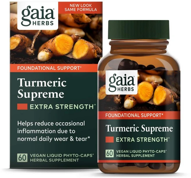 Gaia Herbs Turmeric Supreme 강황 보충 영양제 60캡슐, 기본, 1개, 60정 - 쿠팡