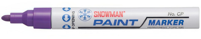 SNOWMAN 雪人 油漆筆 筆幅:1.5 3.0mm 安全無毒, 1個, CP-12 粗紫 SNO 007-10, N/A