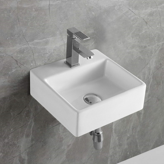 HLBATH 미니세면대 세면기 소형세면대 사각 HDL005 rka*12228lP, 화이트