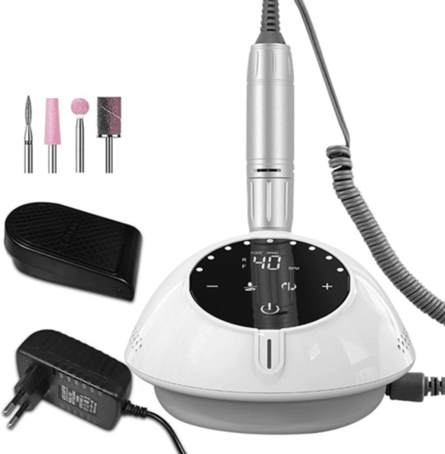 전동 네일드릴 발톱 밀링 셀프관리 전기 손톱 큐티클, 1개