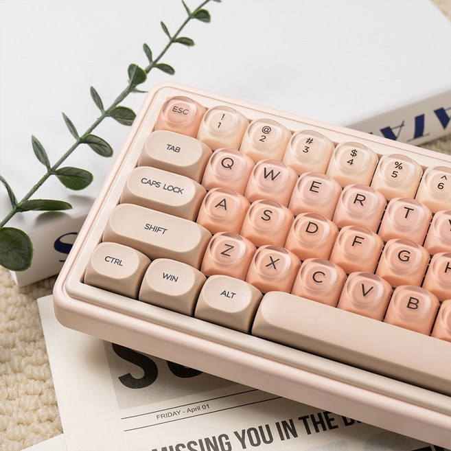 리퀴드 파운데이션 동글 테마 키캡 CHERRY PBT 그라디언트 기계식 키보드 독거미 키캡