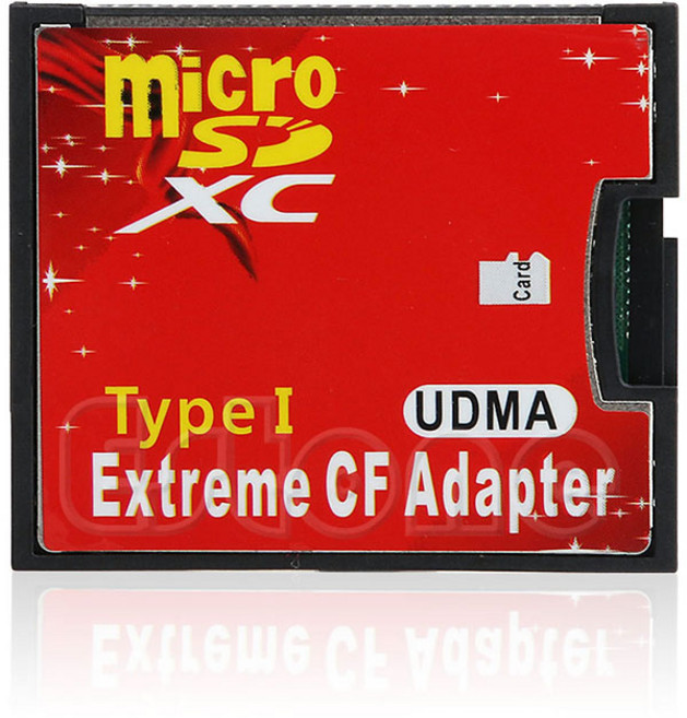 1/2 포트 슬롯 마이크로 SD SDHC TF to CF Type I 플래시 컴팩트 카드 리더 어댑터, 1개