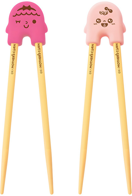 마더스콘 라이스투씨유 교정젓가락 2종 세트, 핫핑크 + 핑크, 1세트