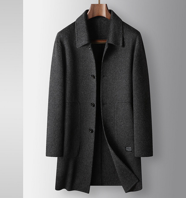 남성 캐미시어100 코트 하프 울 다운 안감 하프코트 직장인