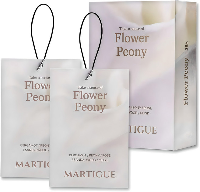 마르티그 퍼퓸 샤쉐 차량용 방향제 2p, 1세트, 플라워 피오니