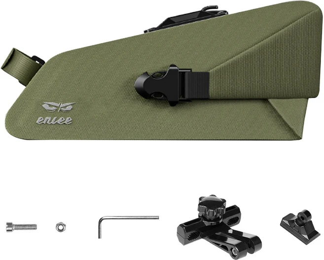 ENLEE 자전거 퀵 릴리즈 테일 백 산악 완전 방수 반사 새들 1.31.5L, [06] Only Green, 1개