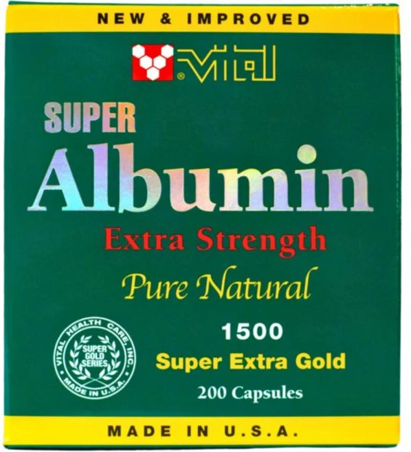 바이탈 수퍼 알부민 엑스트라 강도 퓨어 내츄럴 1 500mg 200 캡슐 슈퍼 엑스트라 골드, 200정, 1개 - 쿠팡