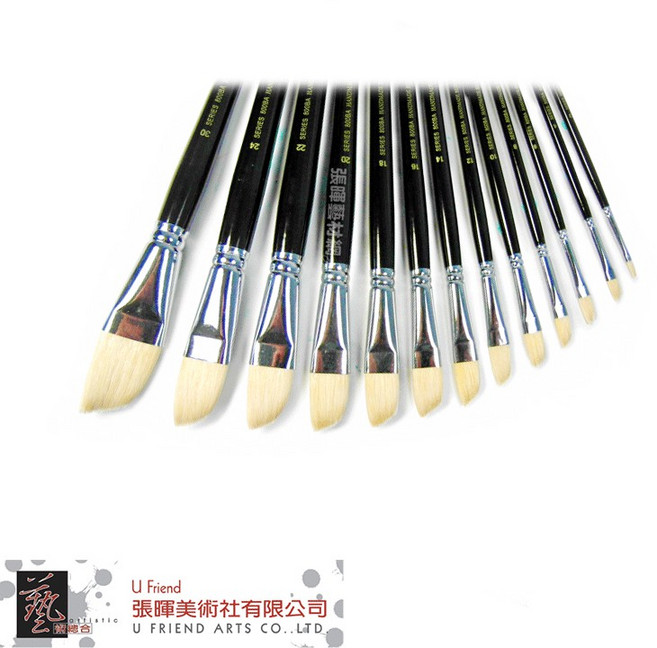 JANUA 老人牌 800BA 斜頭油畫壓克力畫筆, 1個, 16, 16