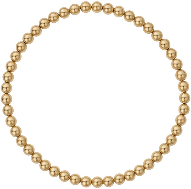 에바주얼리 14k Gold Filled Plating 로즈골드 통통 레이어드 금 볼 팔찌