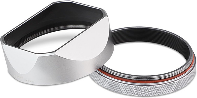 후지필름 후지 X100VI 카메라 실버용 사각 메탈 렌즈 후드 49mm UV 필터 어댑터 링 Haoge LH-X54W