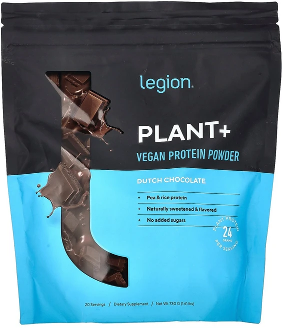 Legion Athletics Plant+ Vegan Protein Powder Dutch Chocolate 1.61 lbs 730 g, Legion Athletics, Plant+, Vega, 1개, 730g - 쿠팡
