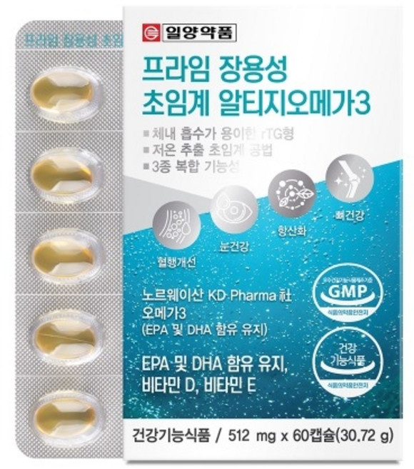 정아 일양약품 프라임 장용성 초임계 알티지 오메가3, 60정, 1개
