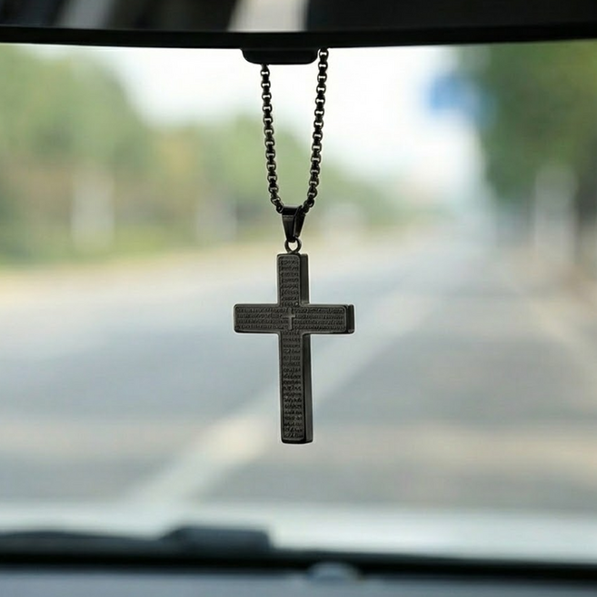 씨엔알비 믿음의 상징 차량용 십자가, 1개, 세이크리드 블랙