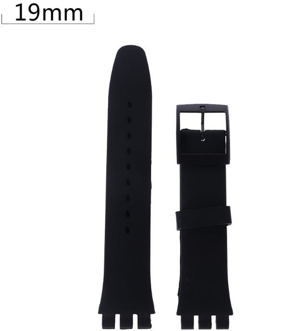 스와치용 손목밴드 실리카 스트랩 벨트 땀 방지 16/17/19/20mm 시계 팔찌