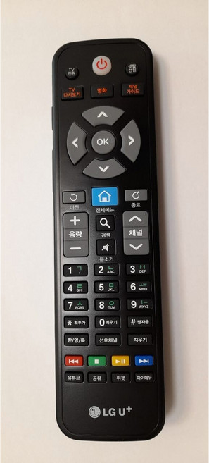 LG U+ 정품 AKB73756801 CR2200 LSI530-8DLK 유플러스 셋톱박스 RF 리모콘, 1개