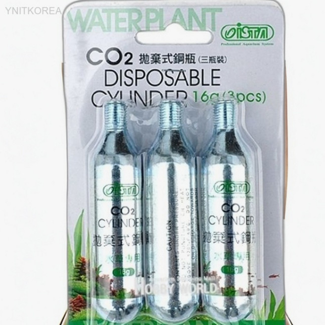 ISTA 알루미늄 CO2 카트리지 16g 3개입 어항이산화탄소 수족관이탄, 1개, 상세페이지 기재