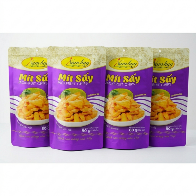 잭푸르트칩 베트남 건과일칩 건조과일칩 세트, 80g, 4개