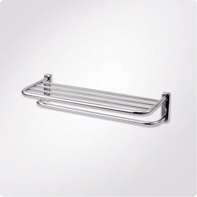 로얄앤컴퍼니 욕실용품 욕실선반 RA314A 2단 수건선반 ( 534mm X 235mm ), 1개