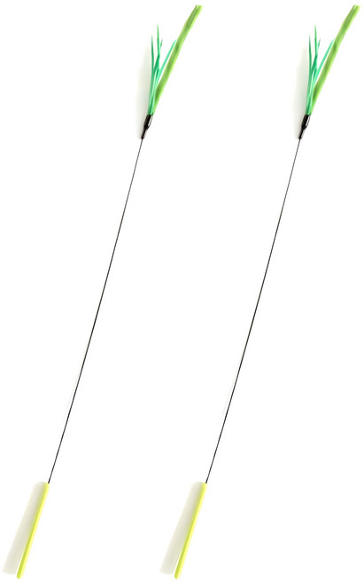 펫츠몬 고양이 롱스틱 강아지풀 장난감 73cm, 초록색, 2개