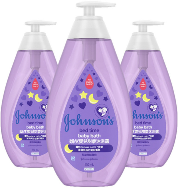 존슨즈베이비 베드 타임 키즈 바스 바디 클렌저, 3개, 750ml
