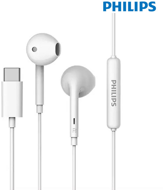 필립스 C타입 내장DAC 오픈형 유선이어폰, TAE1018, 화이트