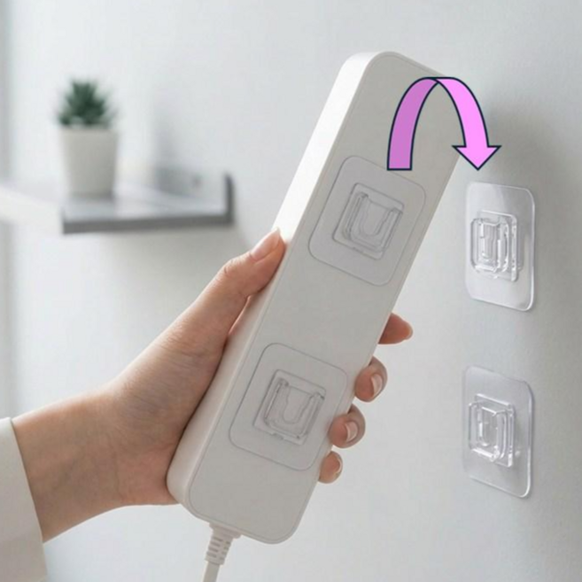 클닌 무타공 거치대 브라켓 드라이기 멀티탭, 10개