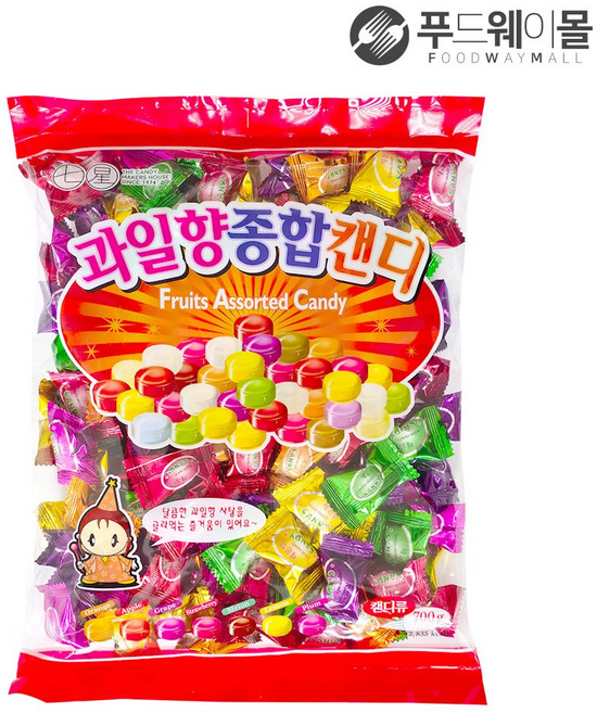 과일향종합캔디 700G칠성제과, 700g, 1개