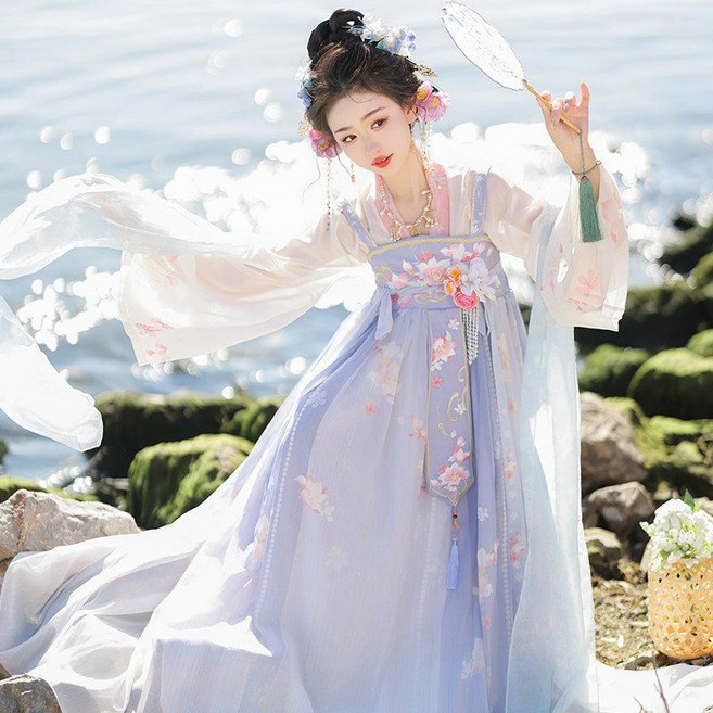 여성 중국 전통의상 사극 드라마 전통 드레스 선녀복 공주옷 선녀옷 중국전통옷 공연복 촬영