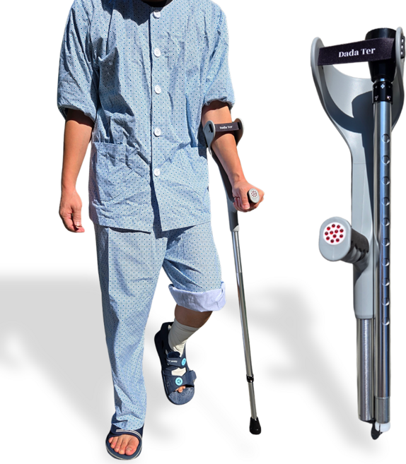 다다터 엘보클러치 재활 팔꿈치 접이식 목발 보행보조기구, 1개