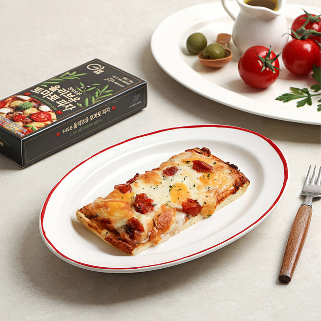기내식 간식 올리브유 토마토피자 3시오븐 냉동 피자, 12개, 90g