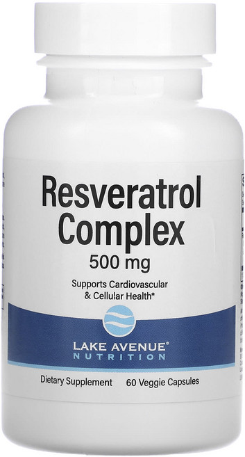 레이크 에비뉴 뉴트리션 레스베라트롤 복합체 500mg 캡슐 60정, 60개, 1개