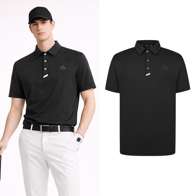 PGA 남성 쿨터치 베이직 반팔 카라티셔츠 PGMTS52323