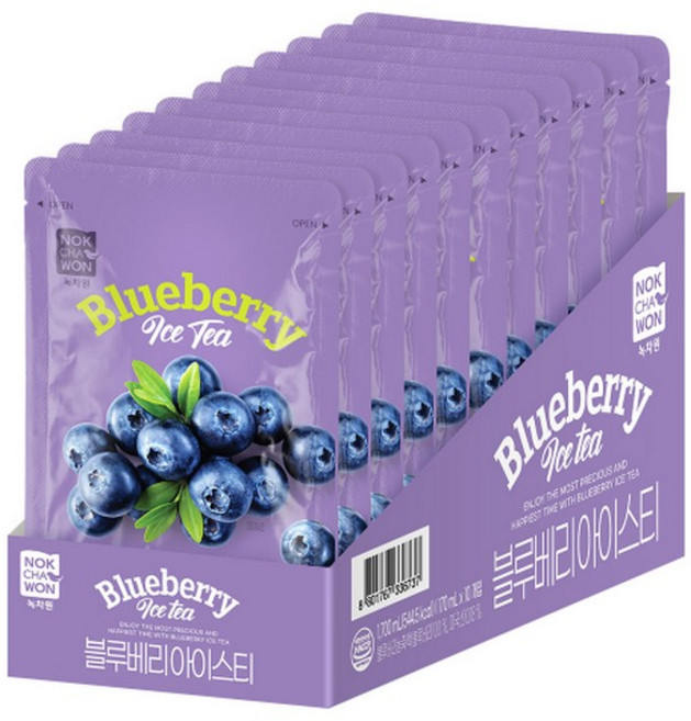 녹차원 블루베리아이스티 아이스티음료 170ml 10개입, 10개
