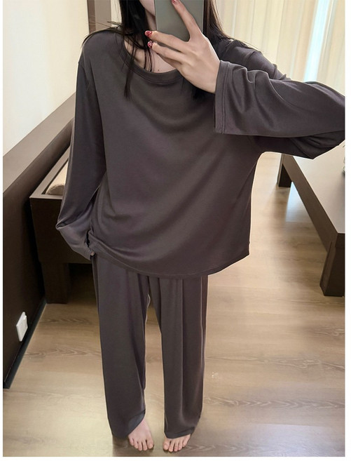 여성 데일리 모달 잠옷 상하의 세트 파자마 홈웨어